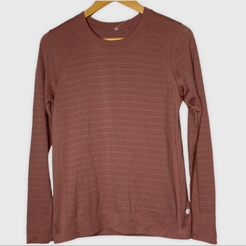 Lululemon Laser Cut Maeve Long Sleeve top women's size 10